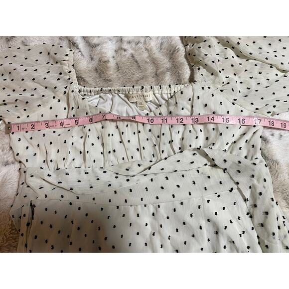 Thirty Thirty blk and wht polka dot baby doll Y2K fairy dress size XL - Picture 7 of 8